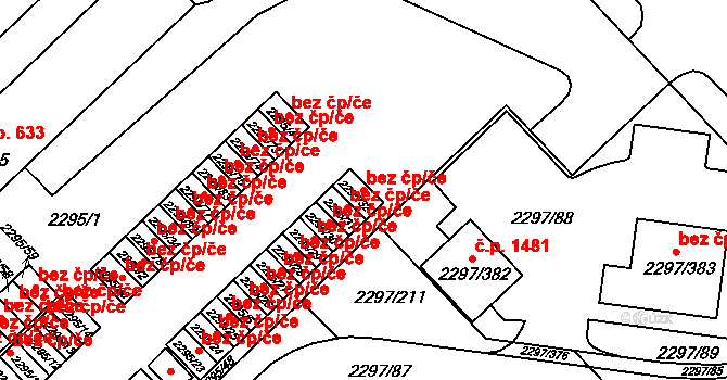 Brno 39503658 na parcele st. 2295/32 v KÚ Slatina, Katastrální mapa