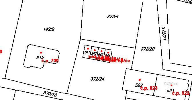 Mořkov 41782658 na parcele st. 842 v KÚ Mořkov, Katastrální mapa
