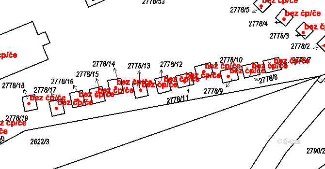 Kamenice nad Lipou 42667658 na parcele st. 2778/12 v KÚ Kamenice nad Lipou, Katastrální mapa