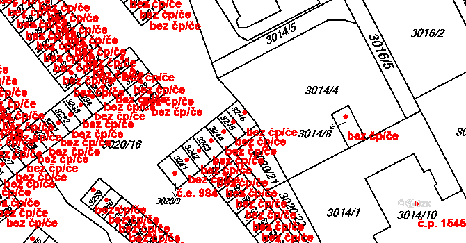 Kopřivnice 44843658 na parcele st. 3245 v KÚ Kopřivnice, Katastrální mapa