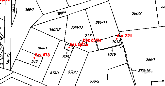 Chrastava 47001658 na parcele st. 717 v KÚ Chrastava I, Katastrální mapa