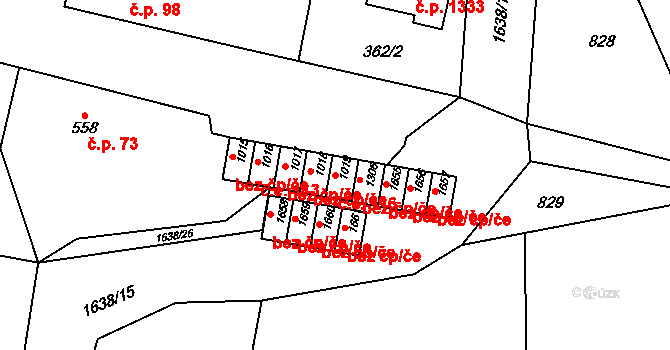 Litovel 116 na parcele st. 1019 v KÚ Litovel, Katastrální mapa