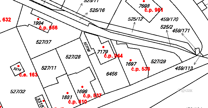 Beroun-Závodí 131, Beroun na parcele st. 527/38 v KÚ Beroun, Katastrální mapa
