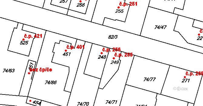 Litol 256, Lysá nad Labem na parcele st. 248 v KÚ Litol, Katastrální mapa