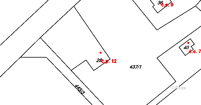 Lučice 12, Chudenice na parcele st. 28 v KÚ Lučice u Chudenic, Katastrální mapa