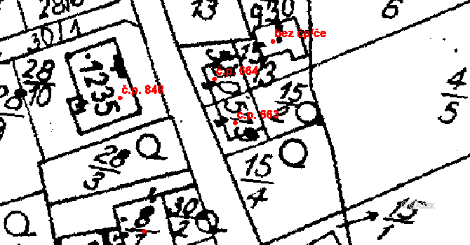 Libina 663 na parcele st. 6561 v KÚ Horní Libina, Katastrální mapa