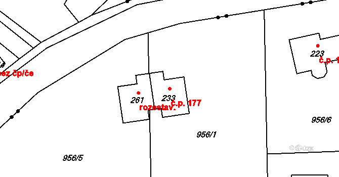 Žírovice 177, Františkovy Lázně na parcele st. 233 v KÚ Žírovice, Katastrální mapa