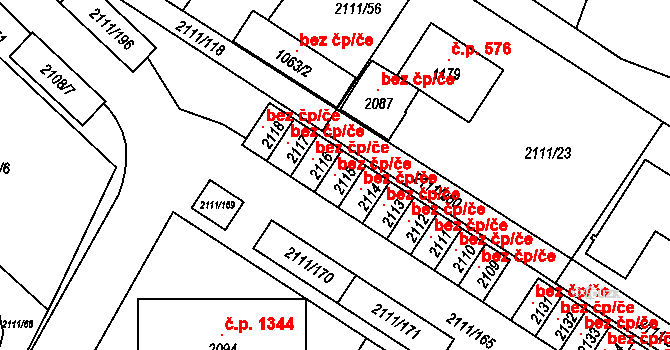 Polná 96154659 na parcele st. 2115 v KÚ Polná, Katastrální mapa