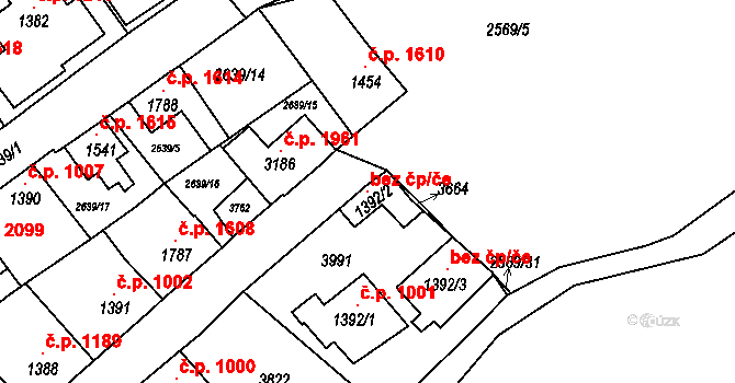 Lysá nad Labem 120055660 na parcele st. 1392/2 v KÚ Lysá nad Labem, Katastrální mapa