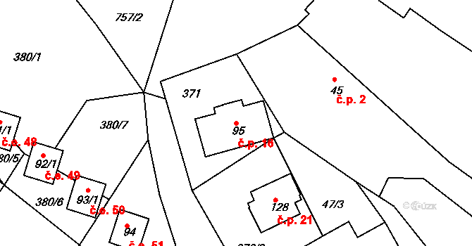Ouč 16, Chocnějovice na parcele st. 95 v KÚ Rostkov, Katastrální mapa