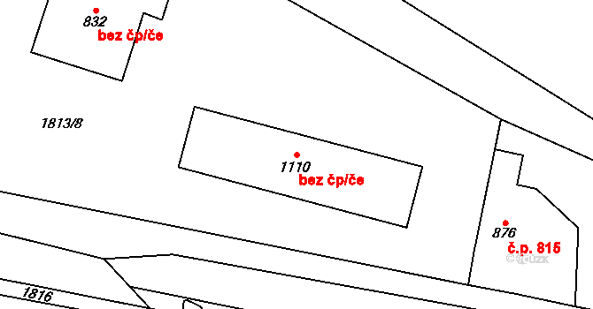 Třebechovice pod Orebem 40328660 na parcele st. 1110 v KÚ Třebechovice pod Orebem, Katastrální mapa