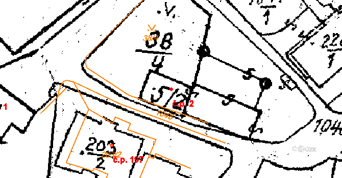 Jamné 2 na parcele st. 5/2 v KÚ Jamné u Jihlavy, Katastrální mapa