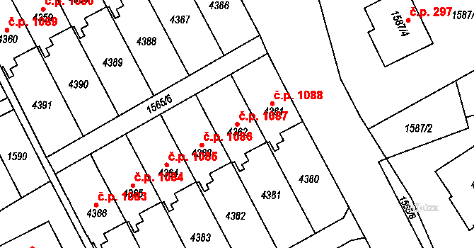 Žamberk 1087 na parcele st. 4362 v KÚ Žamberk, Katastrální mapa