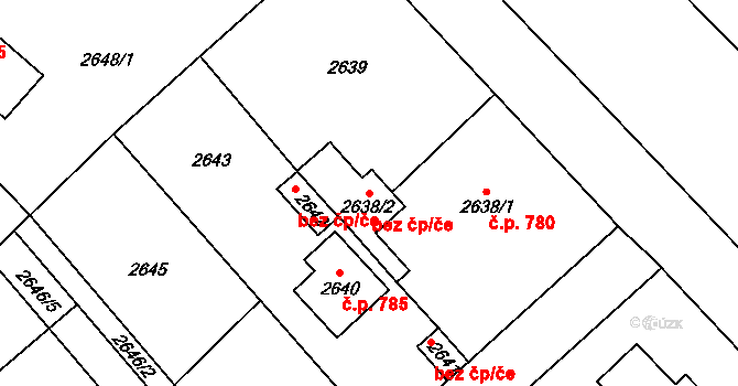 Řevnice 39597661 na parcele st. 2638/2 v KÚ Řevnice, Katastrální mapa