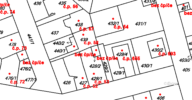 České Budějovice 40516661 na parcele st. 428/2 v KÚ České Budějovice 4, Katastrální mapa