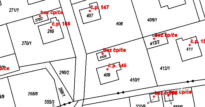 Liberec 41216661 na parcele st. 410/2 v KÚ Janův Důl u Liberce, Katastrální mapa