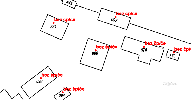 Pardubice 41442661 na parcele st. 880 v KÚ Semtín, Katastrální mapa