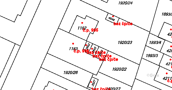 Šumperk 43539661 na parcele st. 2642 v KÚ Šumperk, Katastrální mapa