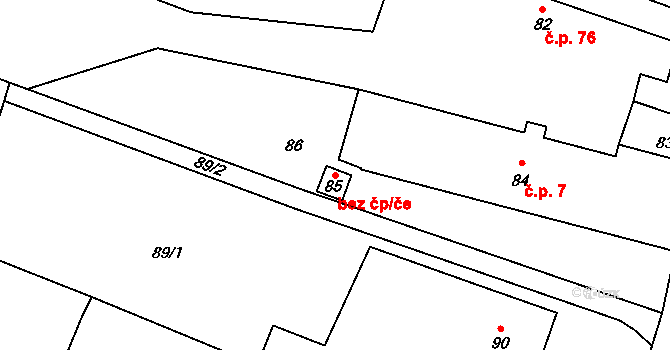 Štáblovice 43800661 na parcele st. 85 v KÚ Štáblovice, Katastrální mapa