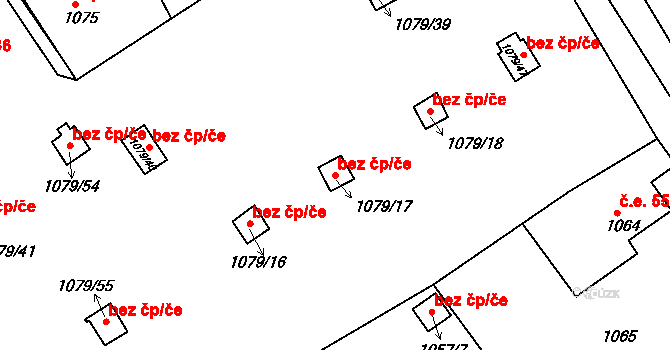 Teplice 45107661 na parcele st. 1079/17 v KÚ Teplice-Trnovany, Katastrální mapa
