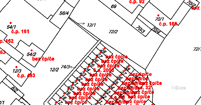 Teplice 45136661 na parcele st. 27 v KÚ Sobědruhy, Katastrální mapa