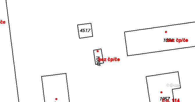 Číčenice 47040661 na parcele st. 1056 v KÚ Číčenice, Katastrální mapa