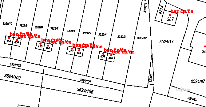 Mašťov 49896661 na parcele st. 459 v KÚ Mašťov, Katastrální mapa