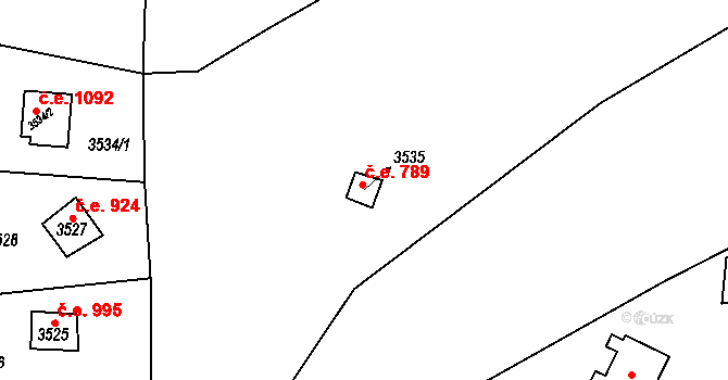 Černošice 789 na parcele st. 3535 v KÚ Černošice, Katastrální mapa