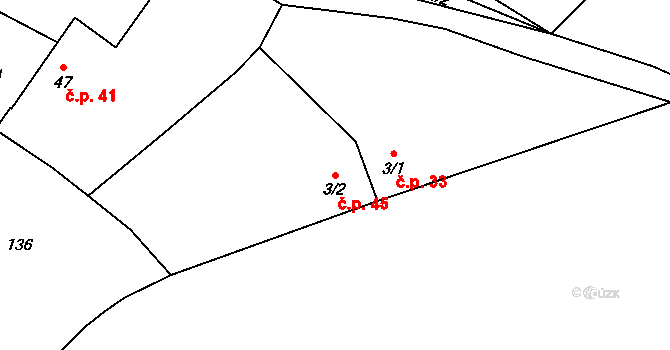 Kobylí Hlava 45, Golčův Jeníkov na parcele st. 3/2 v KÚ Kobylí Hlava, Katastrální mapa