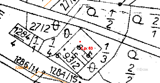 Opatovec 63 na parcele st. 93/2 v KÚ Opatovec, Katastrální mapa