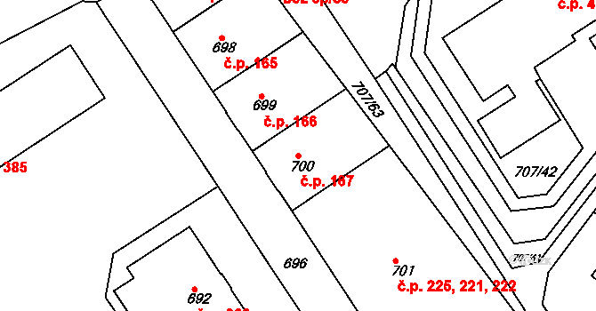 Neštěmice 167, Ústí nad Labem na parcele st. 700 v KÚ Neštěmice, Katastrální mapa