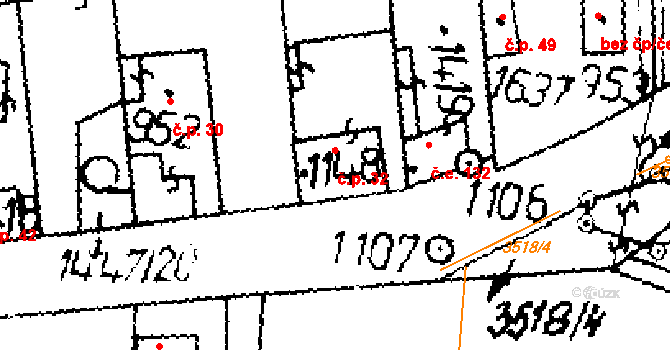 Byšičky 32, Lysá nad Labem na parcele st. 1148 v KÚ Lysá nad Labem, Katastrální mapa