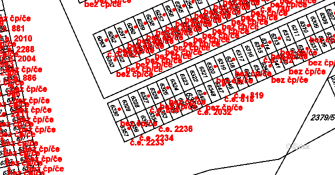 Šternberk 40892662 na parcele st. 6325 v KÚ Šternberk, Katastrální mapa