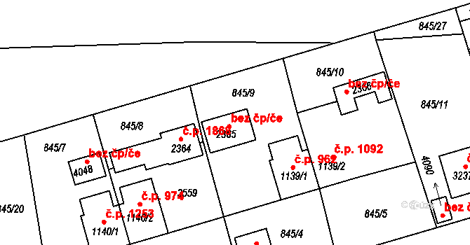 Humpolec 47847662 na parcele st. 2365 v KÚ Humpolec, Katastrální mapa