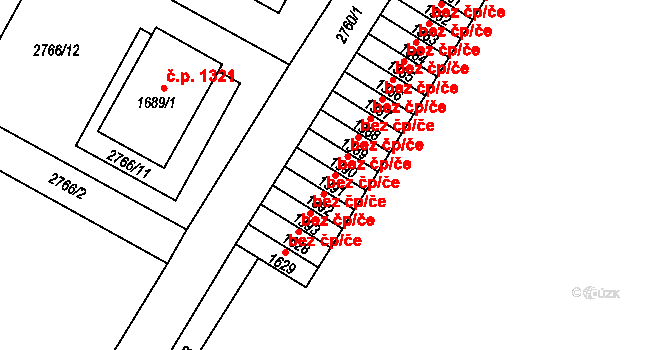 Bystřice pod Hostýnem 48929662 na parcele st. 1391 v KÚ Bystřice pod Hostýnem, Katastrální mapa