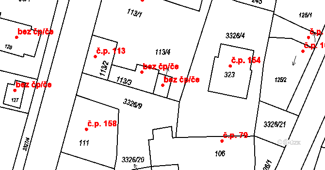 Kozojedy 49311662 na parcele st. 113/4 v KÚ Kozojedy u Kralovic, Katastrální mapa