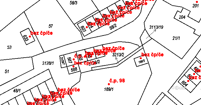 Bečov nad Teplou 45778663 na parcele st. 657 v KÚ Bečov nad Teplou, Katastrální mapa