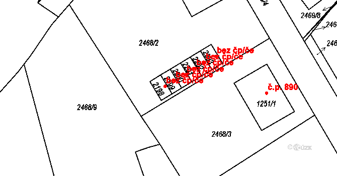 Ledeč nad Sázavou 46073663 na parcele st. 2199 v KÚ Ledeč nad Sázavou, Katastrální mapa