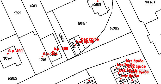 Liberec 47022663 na parcele st. 1096/6 v KÚ Růžodol I, Katastrální mapa