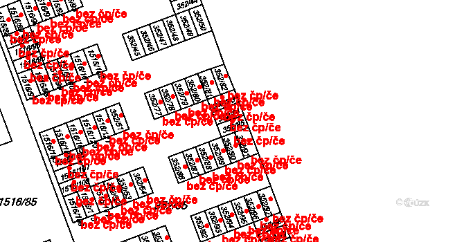 Březnice 48845663 na parcele st. 352/85 v KÚ Březnice, Katastrální mapa