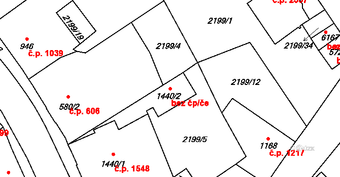 Jablonec nad Nisou 49991663 na parcele st. 1440/2 v KÚ Jablonec nad Nisou, Katastrální mapa