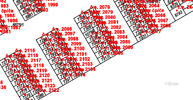 Hodonín 2093 na parcele st. 7311 v KÚ Hodonín, Katastrální mapa