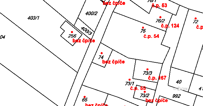 Okrouhlá 44062664 na parcele st. 74 v KÚ Okrouhlá u Boskovic, Katastrální mapa