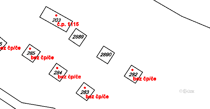 Ivančice 46035664 na parcele st. 281 v KÚ Kounické Předměstí, Katastrální mapa