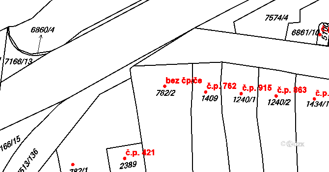 Uherský Brod 48211664 na parcele st. 782/2 v KÚ Uherský Brod, Katastrální mapa