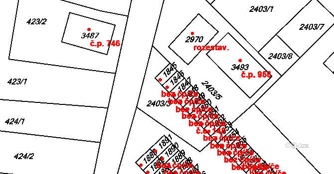 Nový Bydžov 50154664 na parcele st. 1846 v KÚ Nový Bydžov, Katastrální mapa