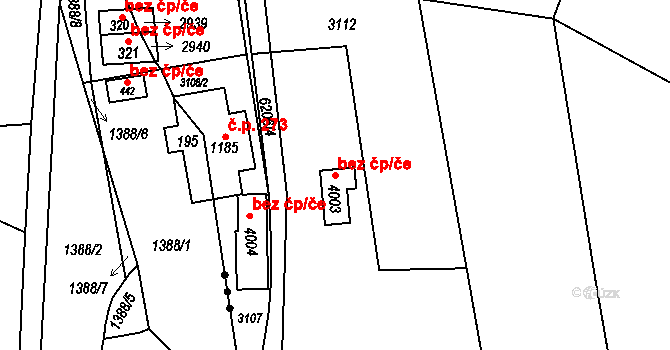 Polička 88179664 na parcele st. 4003 v KÚ Polička, Katastrální mapa