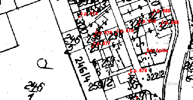 Jaroměřice nad Rokytnou 677 na parcele st. 297 v KÚ Jaroměřice nad Rokytnou, Katastrální mapa