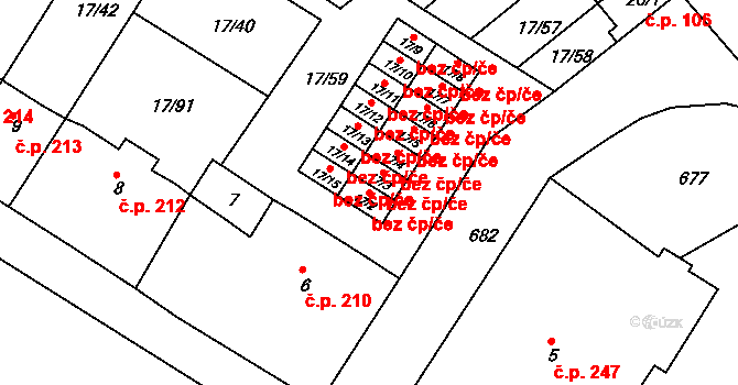 Svatava 38563665 na parcele st. 17/2 v KÚ Svatava, Katastrální mapa