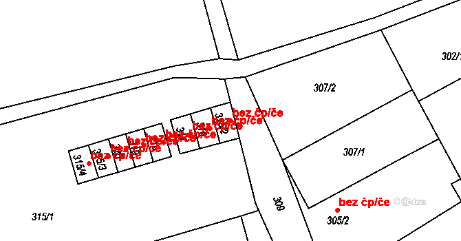 Rýmařov 42375665 na parcele st. 315/2 v KÚ Jamartice, Katastrální mapa